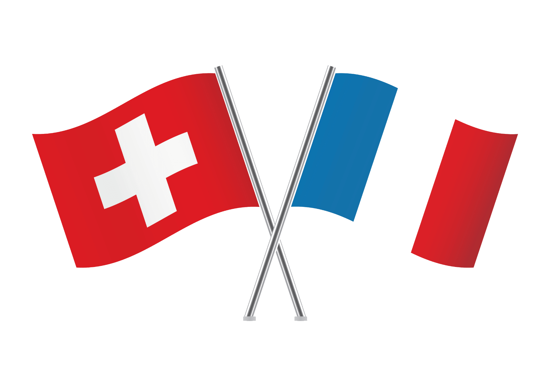 Image drapeaux suisse et france stockage ETK Logistique